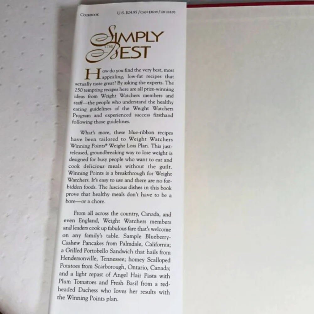 Weight Watchers Cookbook Simply the Best Healthy Weight Loss Recipes Hard Cover - Picture 4 of 16